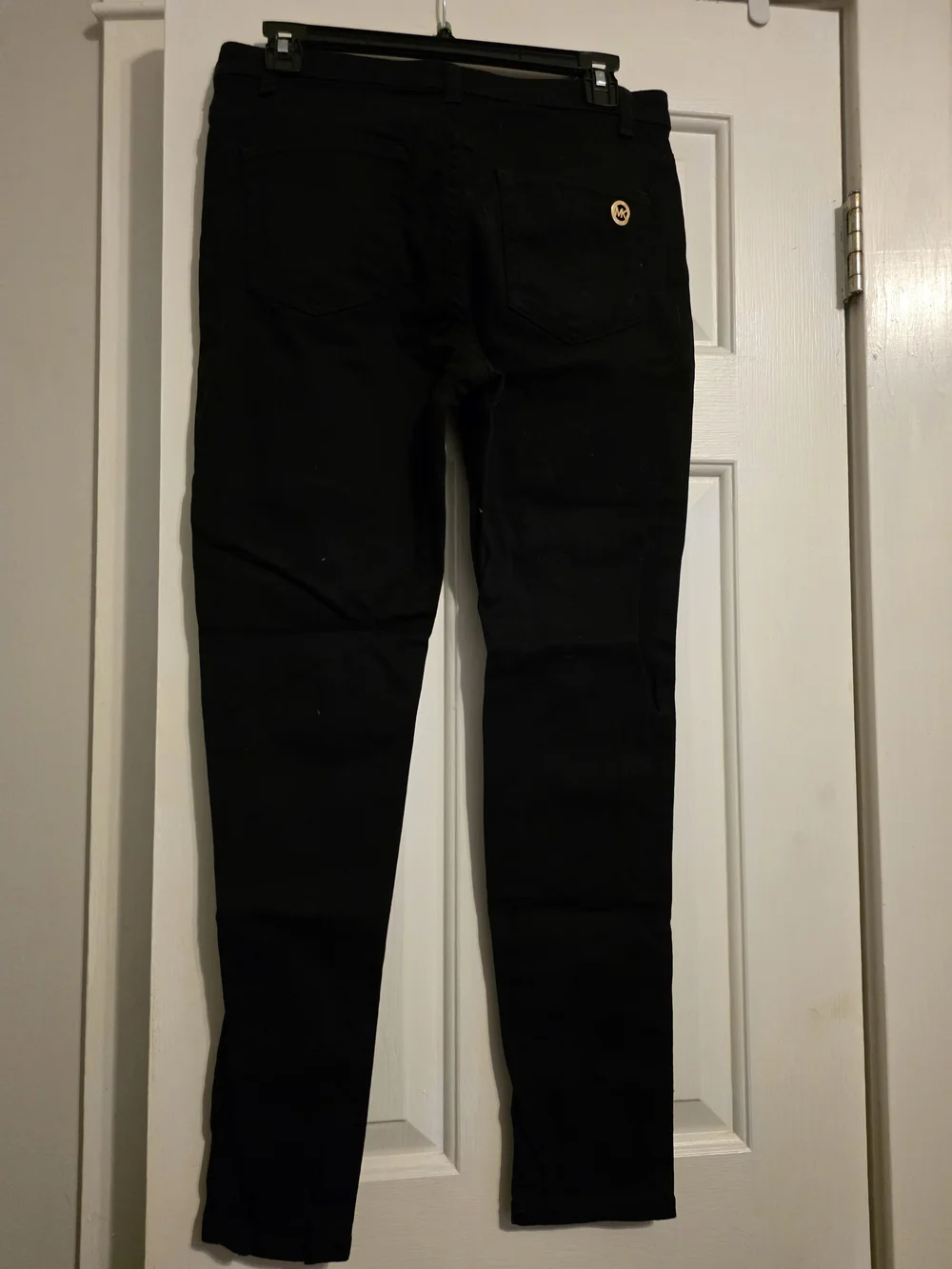 Michael Kors Women's Black Skinny Jeans with Gold Hardware